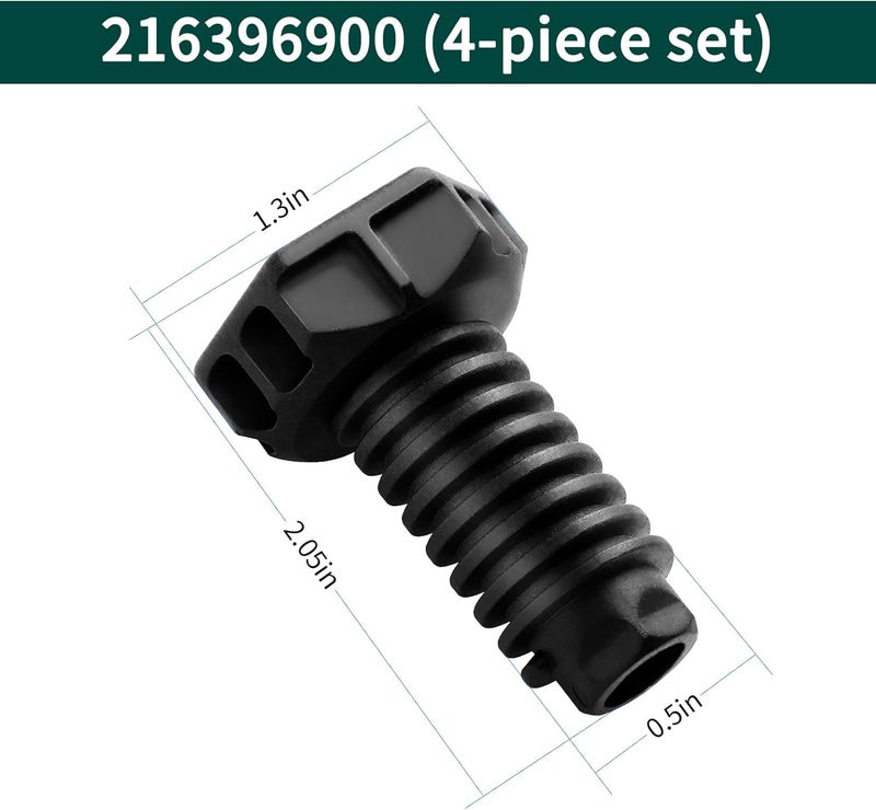 Service oriented 216396900 Leveling Feet (4 Pack) Replacement, Perfect for Gibson, Kenmore, Kenmore Frigidaire Refrigerators and Freezers, Dryers and More Models Adjustable Leveling Screw Feet (216396900 6PSC) - Image 2